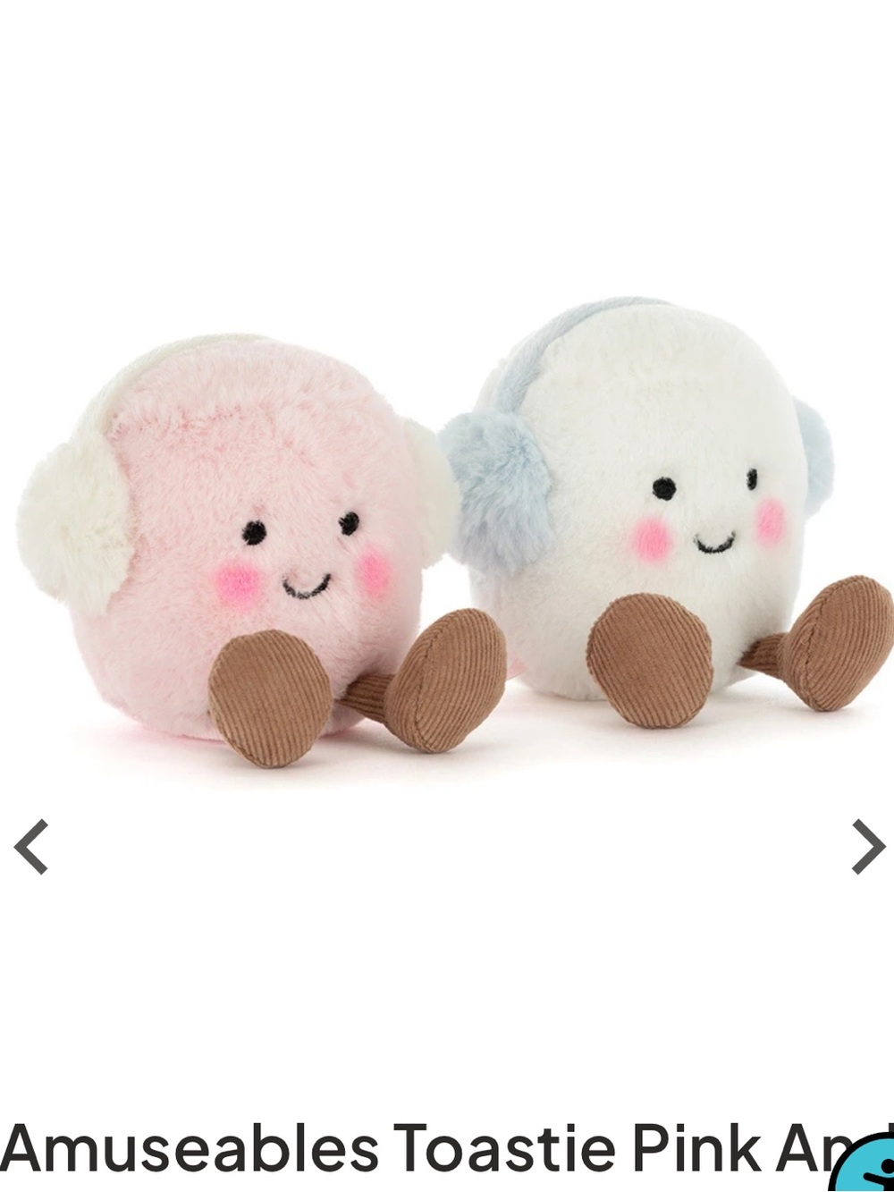 Jellycat - Amuseables Toastie Pink And White Marshmallows